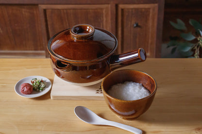 おかゆの碗 茶