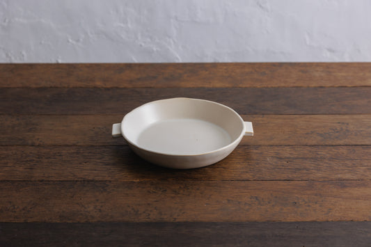 直火陶板 白 18cm / 23cm