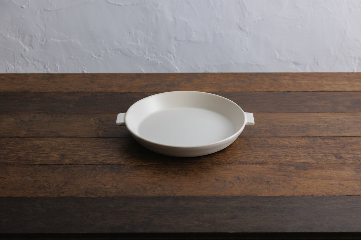 直火陶板 白 18cm / 23cm